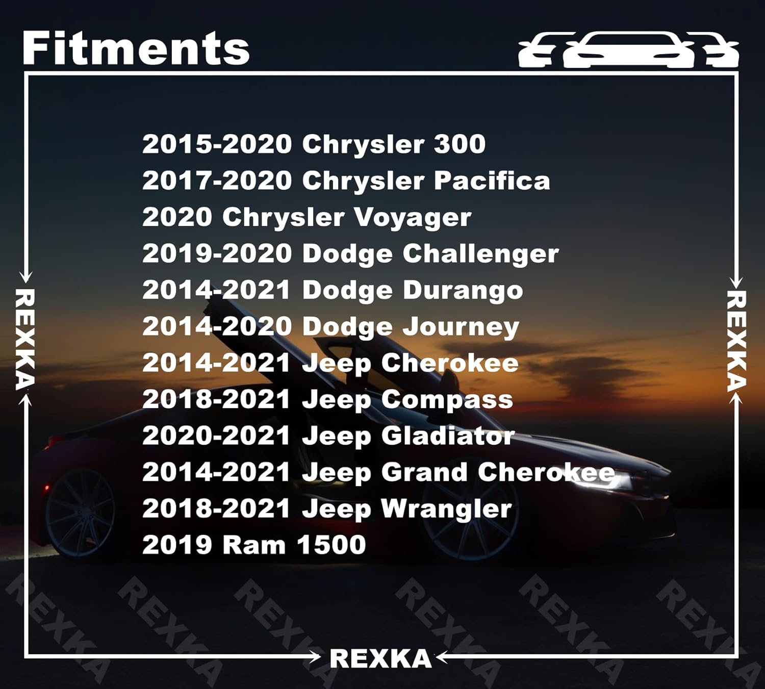 Rexka 10 clips de moldeo para parachoques Fascia Fender Flare Grille 68225214AA compatibles con Chrysler Jeep Cherokee, Gladiator, Grand Cherokee,