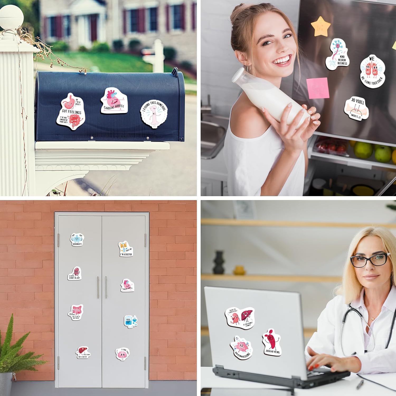 16 piezas de divertidos imanes de enfermería para nevera, juegos de palabras magnéticas, con temática médica, divertidos imanes para enfermera,