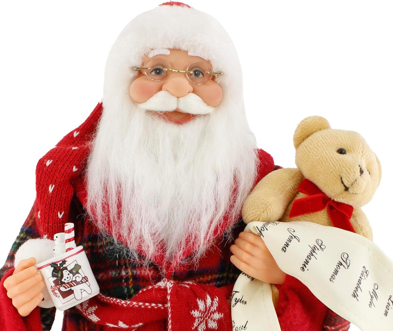 Sleepytime 163006 – Pantuflas de reno mullido de Papá Noel, 16 pulgadas, figura decorativa