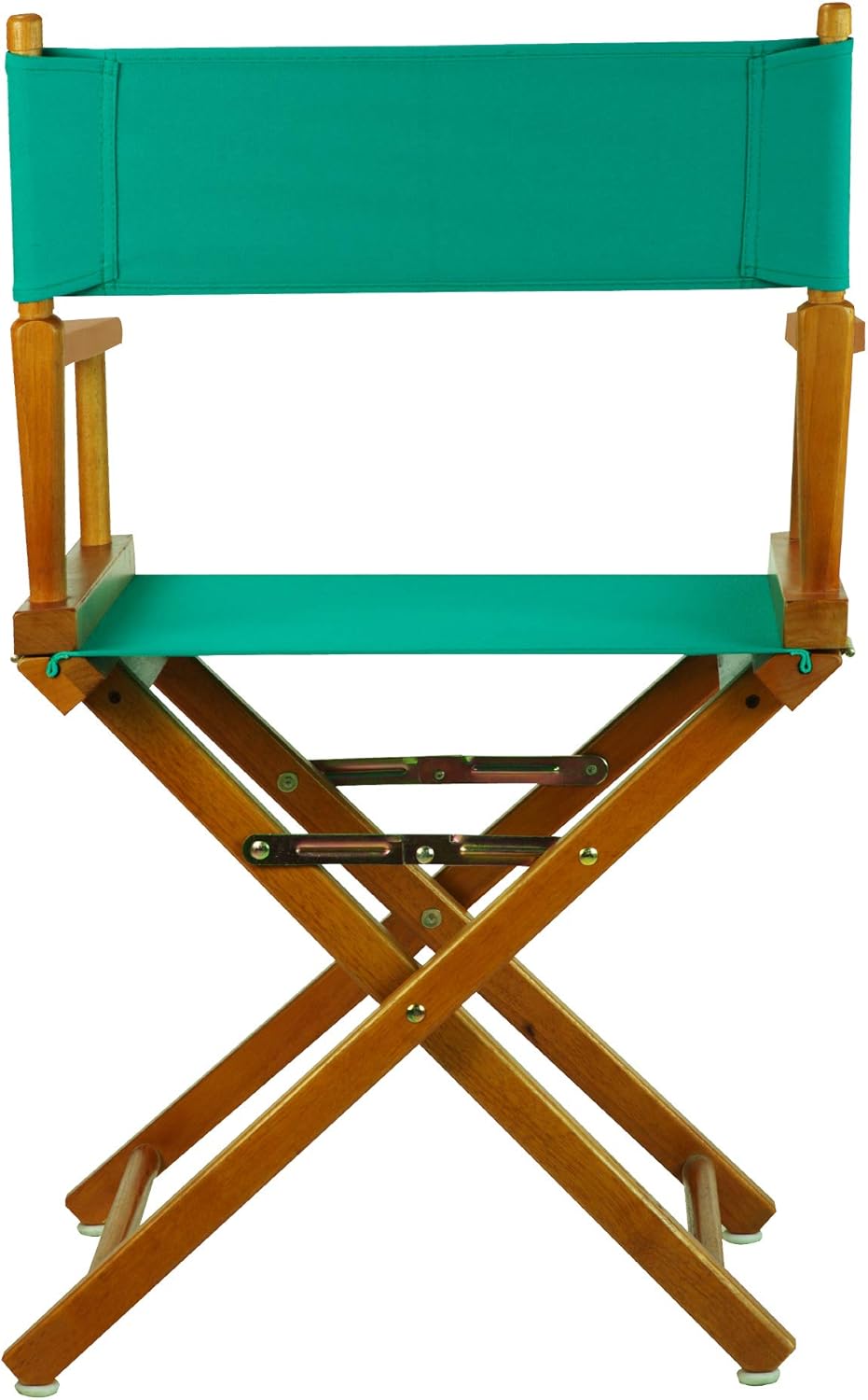 Casual Home – Silla de director de 18.0in, marco de roble miel con lona verde azulado