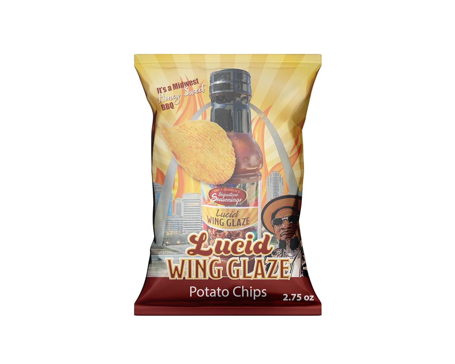 Ballreich Snack Food Company Chef J. Franklin Lucid Wing Glaze papas fritas (2.75 onzas (paquete de 8))