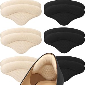 6 pares de almohadillas acolchadas para el talón, ultra relajantes, alargan y ensanchan 4D de protección completa para dolor de talón, deslizamiento 6 pares de almohadillas acolchadas para el talón, ultra relajantes, alargan y ensanchan 4D de protección completa para dolor de talón, deslizamiento