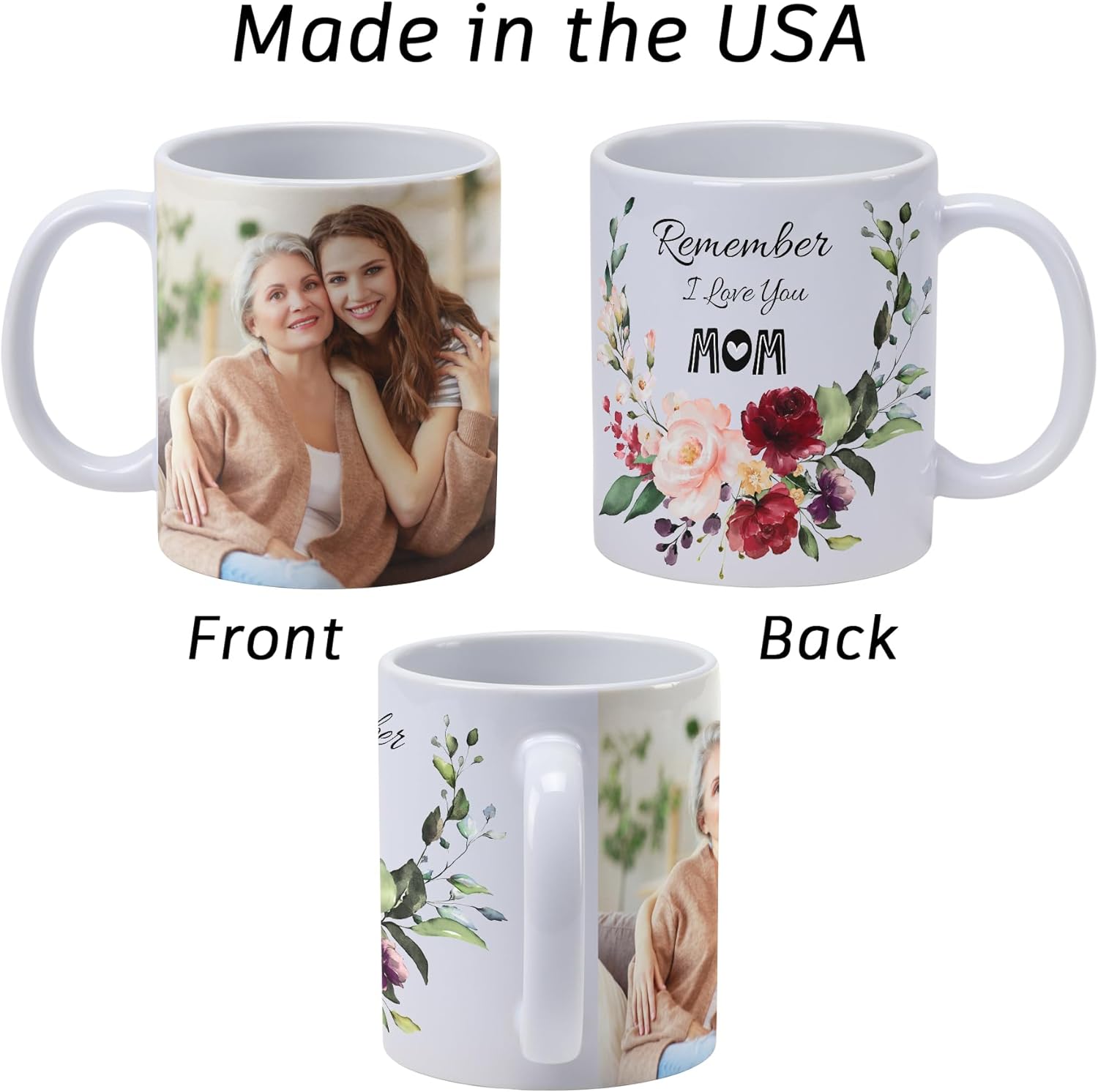 Iaisacl Taza de café personalizada, taza de té personalizada con foto personalizada con logotipo de texto, tazas personalizadas, regalo para niñas,