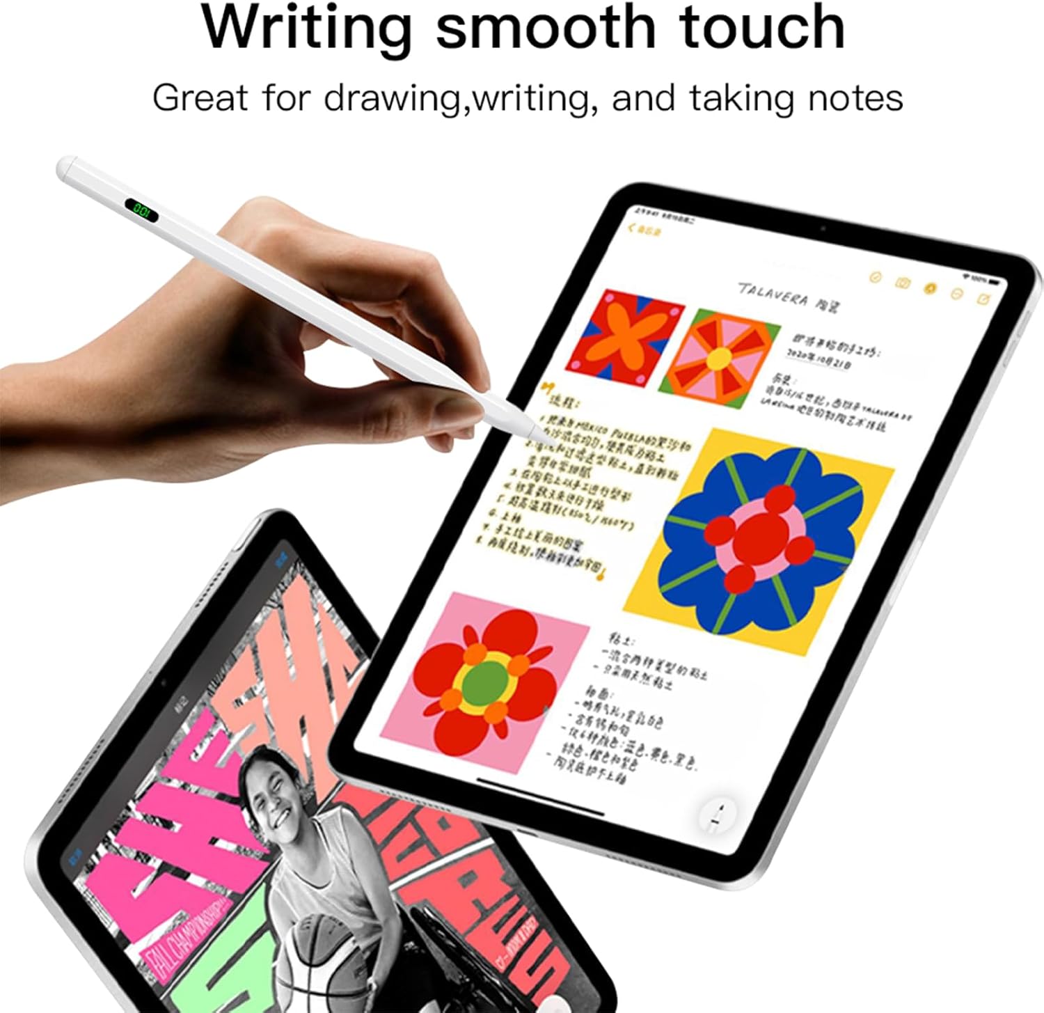 Lápiz óptico para Apple iPad Pencil10 9 generación, iPad Pencil para iPad Active Pencil compatible con Apple iPad Pro 11 y 12.9 pulgadas, iPad 876