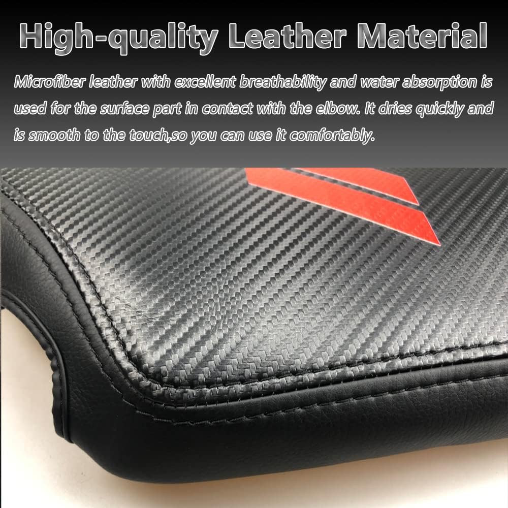CEBAT – Funda para el reposabrazos de la consola central, de piel, antiarañazos, de protección, accesorios de decoración interior, para Dodge