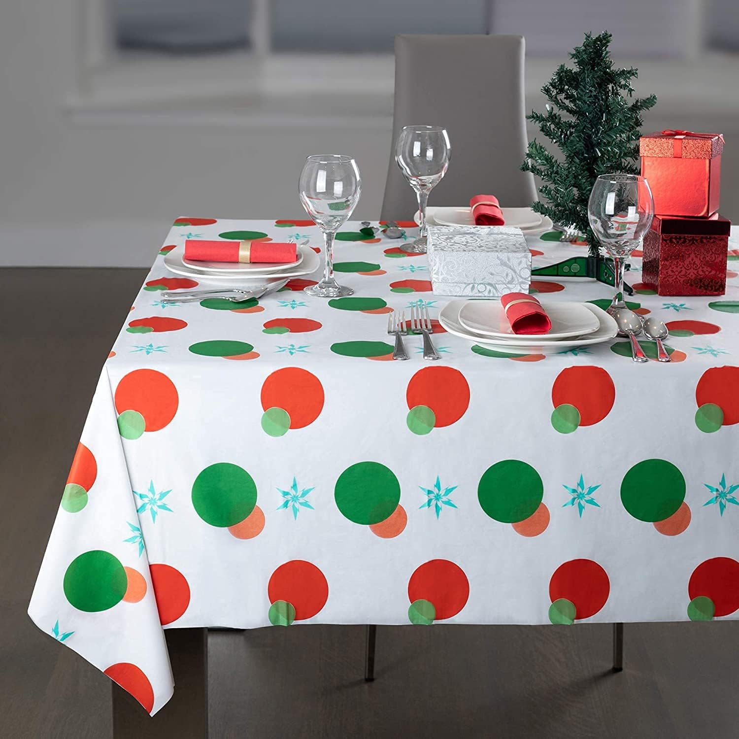 Mantel de plástico de alta calidad – 54in. x 108 pulgadas. Grandipity – Mantel rectangular (6 y 12 unidades), Holiday