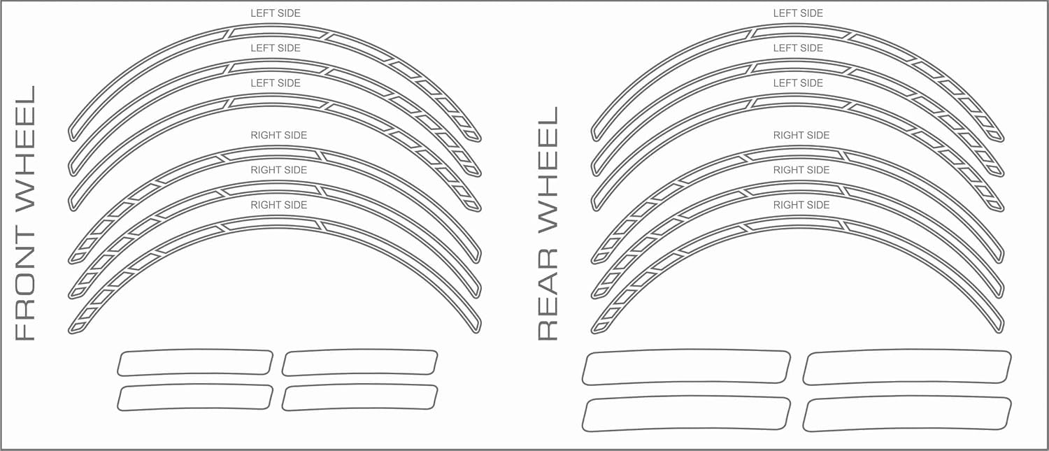 Adhesivos para llantas de motocicleta para llantas de llanta, adhesivo compatible con KTM 1290 Superduke (blanco)