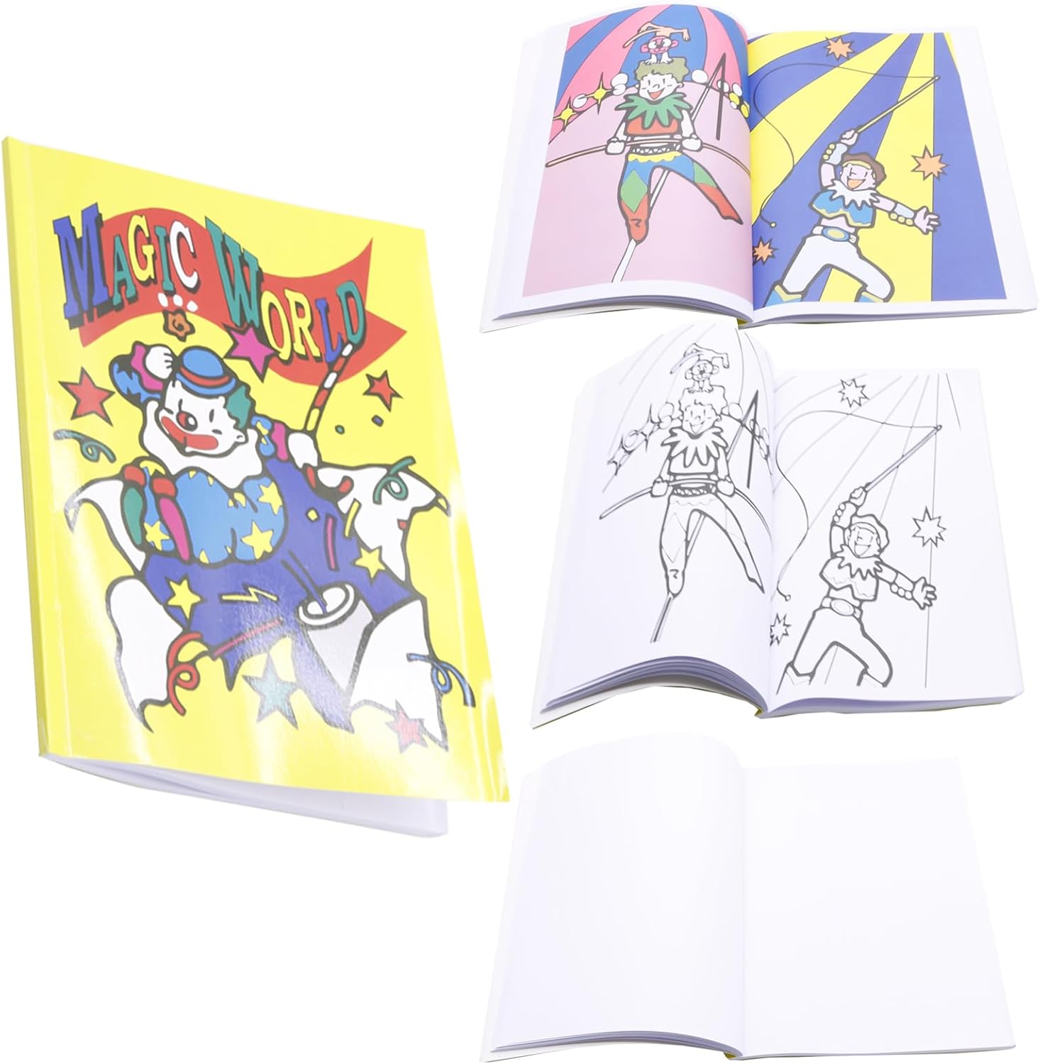 sumrica Magic – 1 libro mágico para colorear, para niños, adolescentes y adultos (amarillo grande)