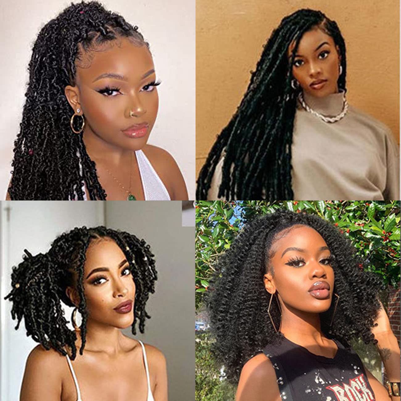 Cabello trenzado Marley Twist de 24 pulgadas, 8 paquetes de cabello afro trenzado elástico preseparado para rizos suaves de mariposa, extensiones de