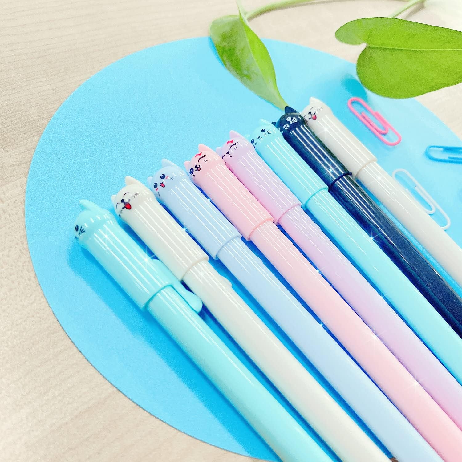 Bolígrafos lindos de dibujos animados de animales Kawaii Pen lindo bolígrafo de gato de 0.020 in bolígrafos de tinta negra bolígrafos para la
