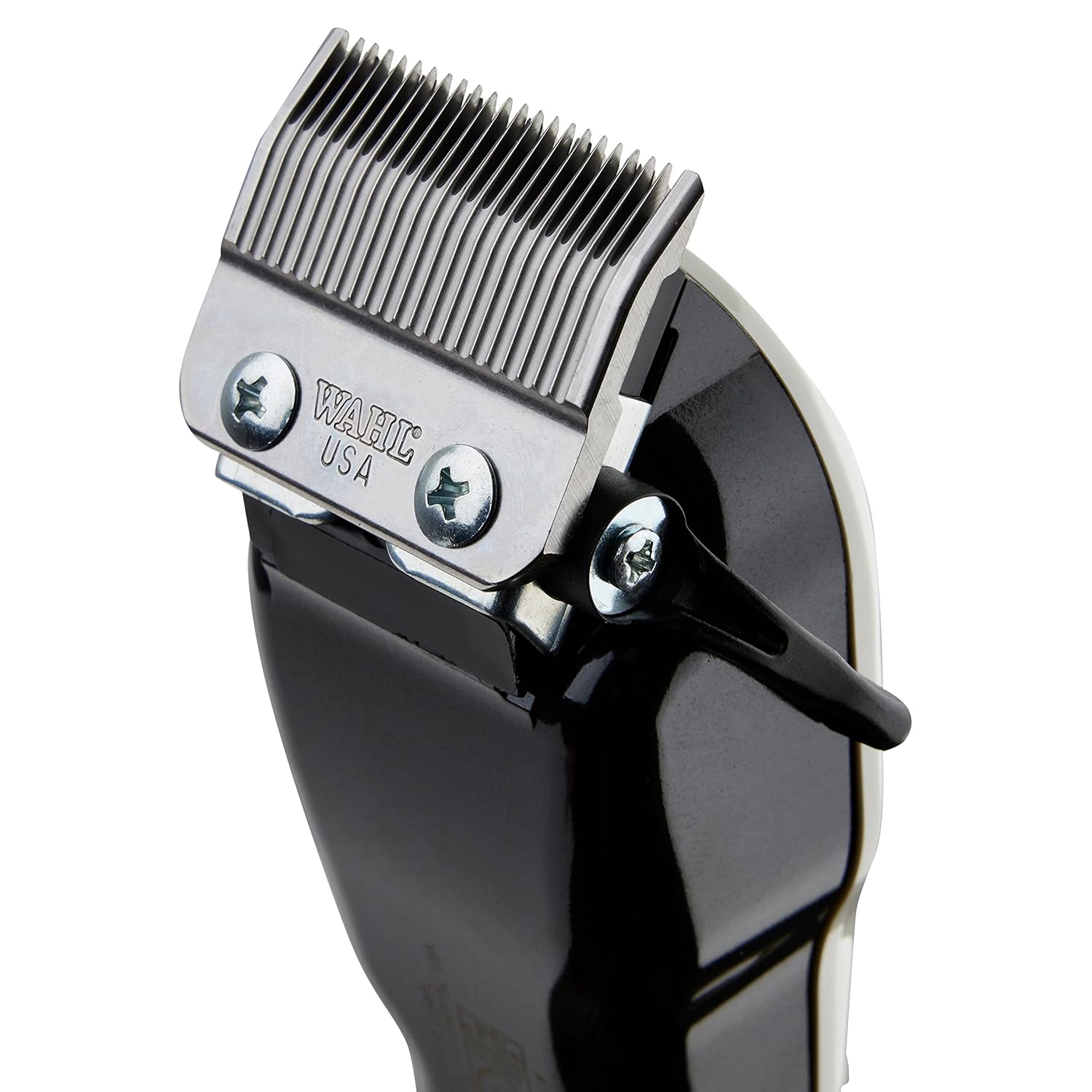 Wahl Professional Cortadora de pelo súper cónica, peine negro con parte superior plana y paquete de capa de peluquería serie 5 estrellas