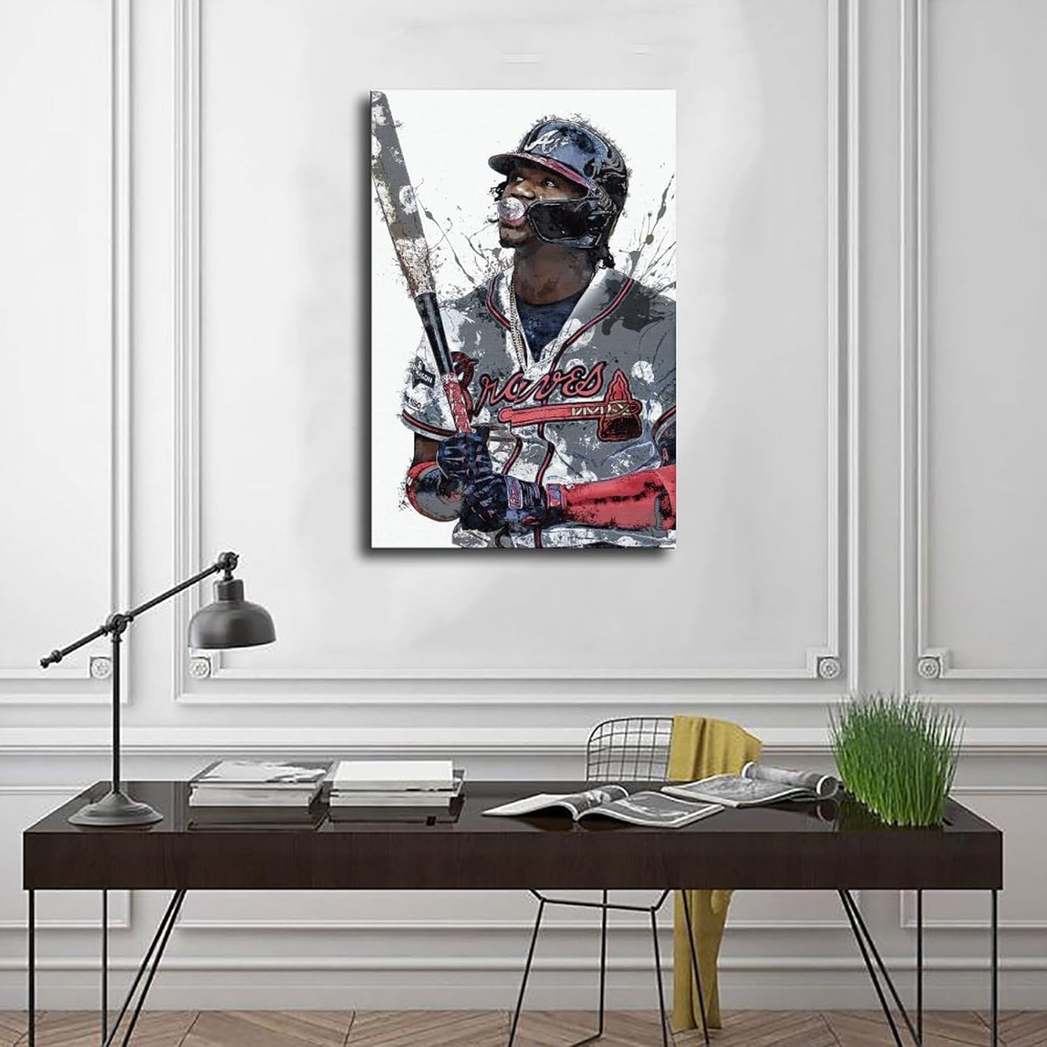 Ronald Acuña Jr – Póster en lienzo de béisbol, póster de lienzo para decoración de pared, pinturas para sala de estar, dormitorio, sin marco, estilo