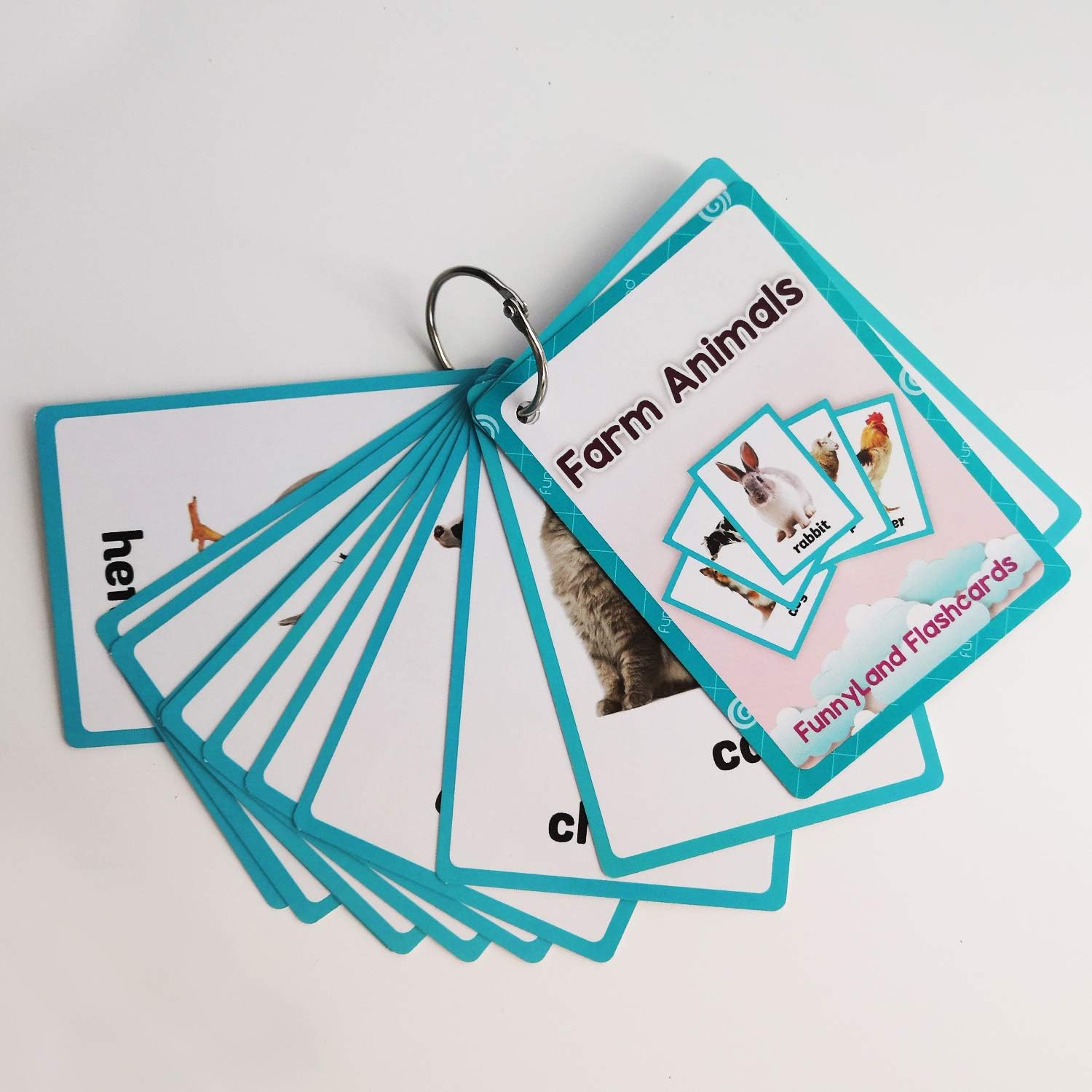 18 unidsset animales de granja regalos niños tarjetas flash inglés tarjeta de bolsillo educativo aprendizaje bebé juguetes para niños pre-jardín de