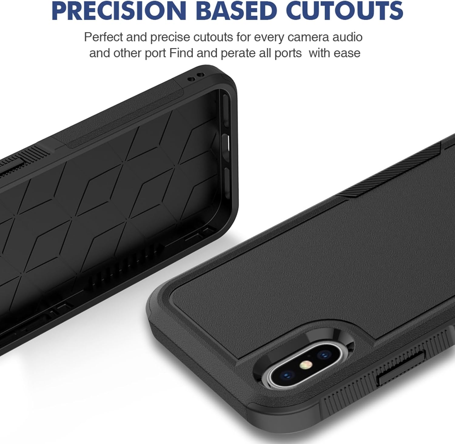 Funda para iPhone XiPhone Xs funda protectora de doble capa resistente para teléfono celular, a prueba de golpes, resistente, con protector de