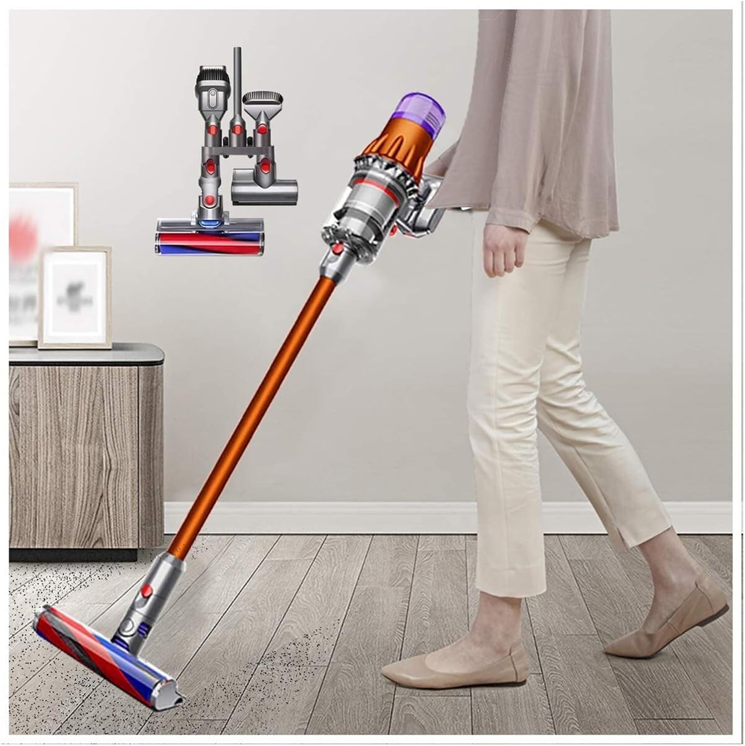 Storage Bracket Absolute Vacuum Cleaner Parts Accessories Brush Tool Nozzle Base. Compatible with Dyson V7 V8 V10 V11