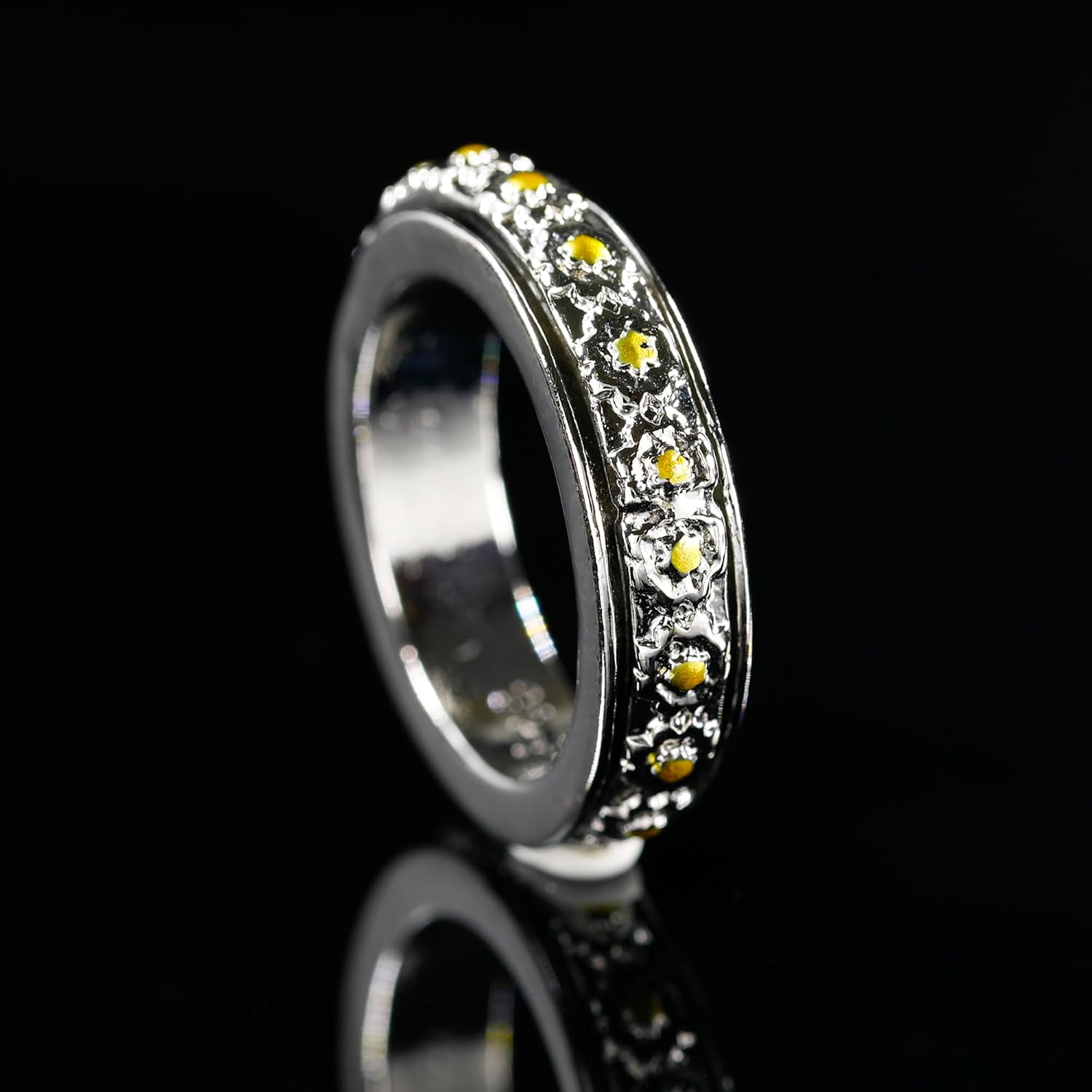 Sunflower Ring Spiner Ring Fidget Ring Birthday Gift, Memorial Gift, Gift For Her (10 US)