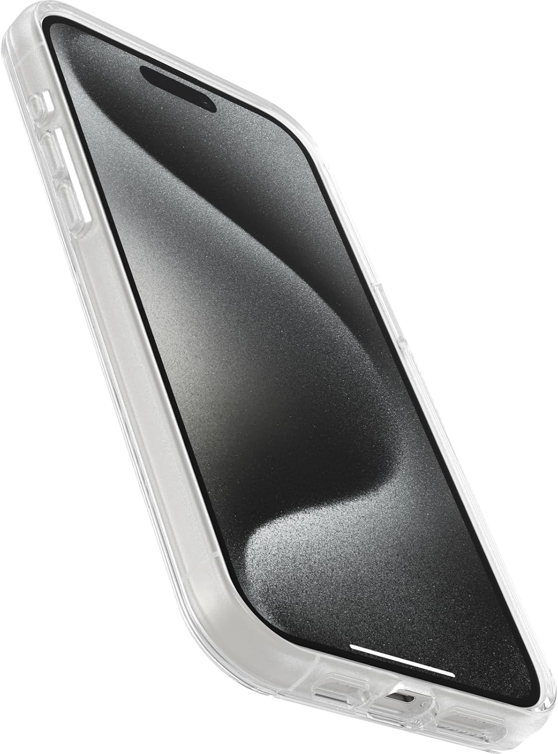 OtterBox Funda transparente para iPhone 15 Pro MAX (solamente) de la serie Symmetry – (transparente), se ajusta a MagSafe, ultra elegante, bordes