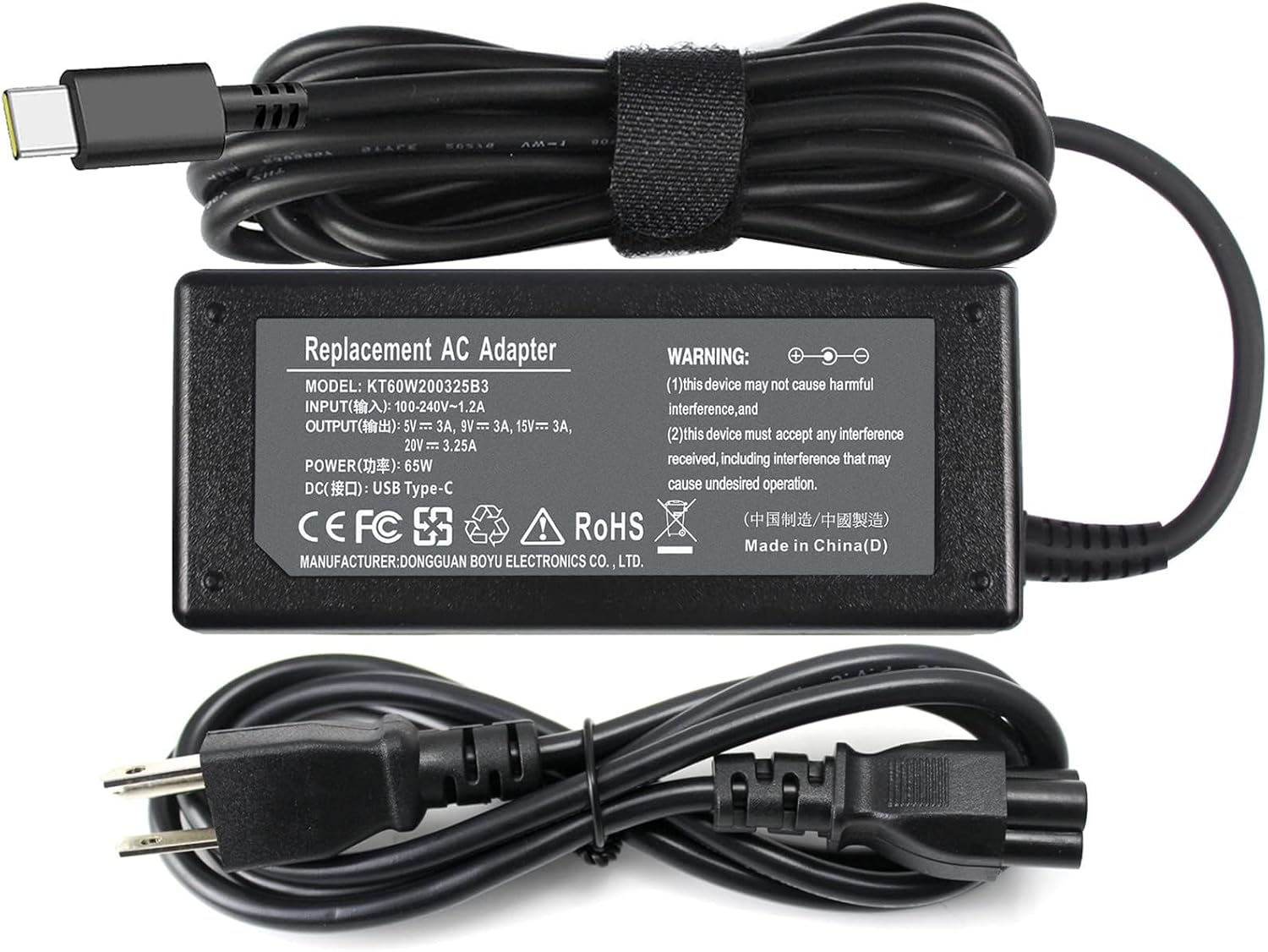 Cargador USB tipo C de 65 W para HP Chromebook 14 14A G5 11 11A G6 G7 G8 EE Spectre x360 Elite x2 EliteBook 14-ca061dx 14-ca052wm 14-ca051wm