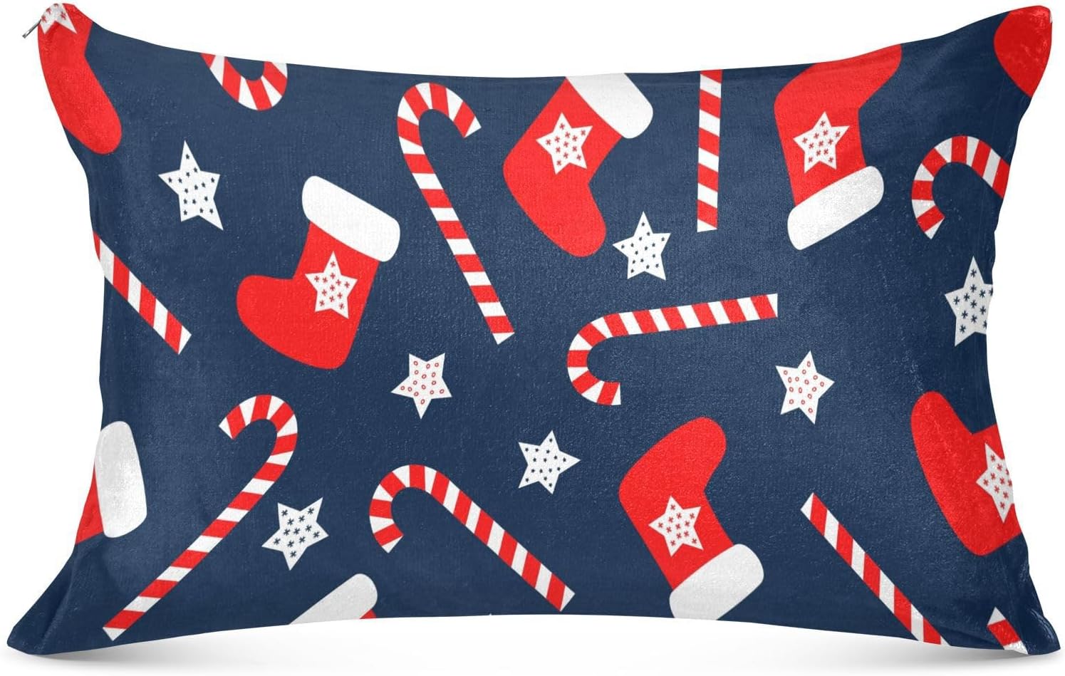 Emelivor Fundas de almohada navideñas de terciopelo, fundas de cojín suaves, fundas de almohada cómodas, almohadas decorativas para sofá,