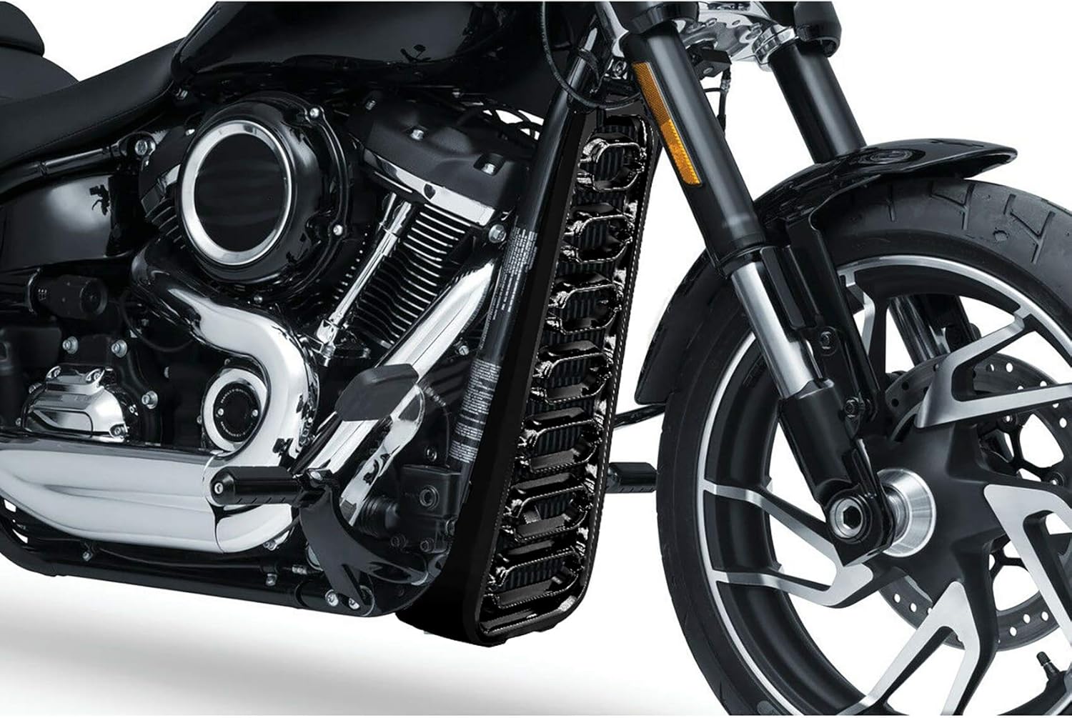TCT-MOTORPARTS Cubierta de marco de alerón de barbilla de precisión para Harley Softail Slim Fat Boy Breakout Deluxe Heritage Classic Low Rider
