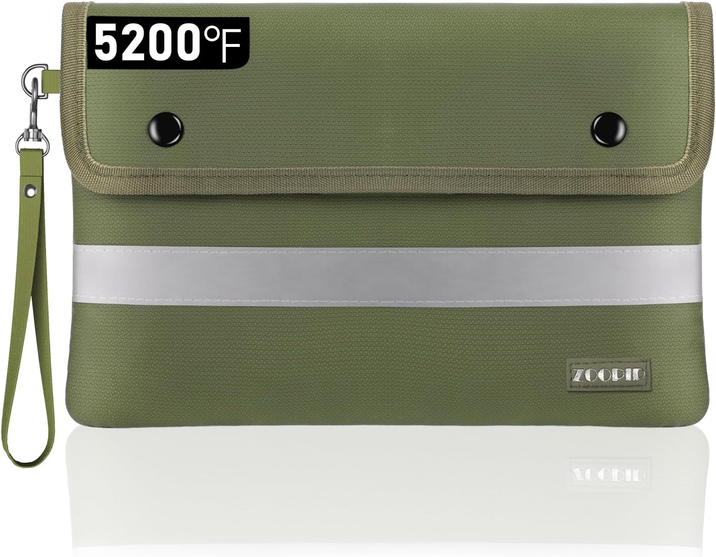 Bolsa de dinero ignífuga con cerradura, bolsa impermeable con aislamiento térmico de 5200 F, (11 x 7 pulgadas), 8 capas de materiales funcionales,