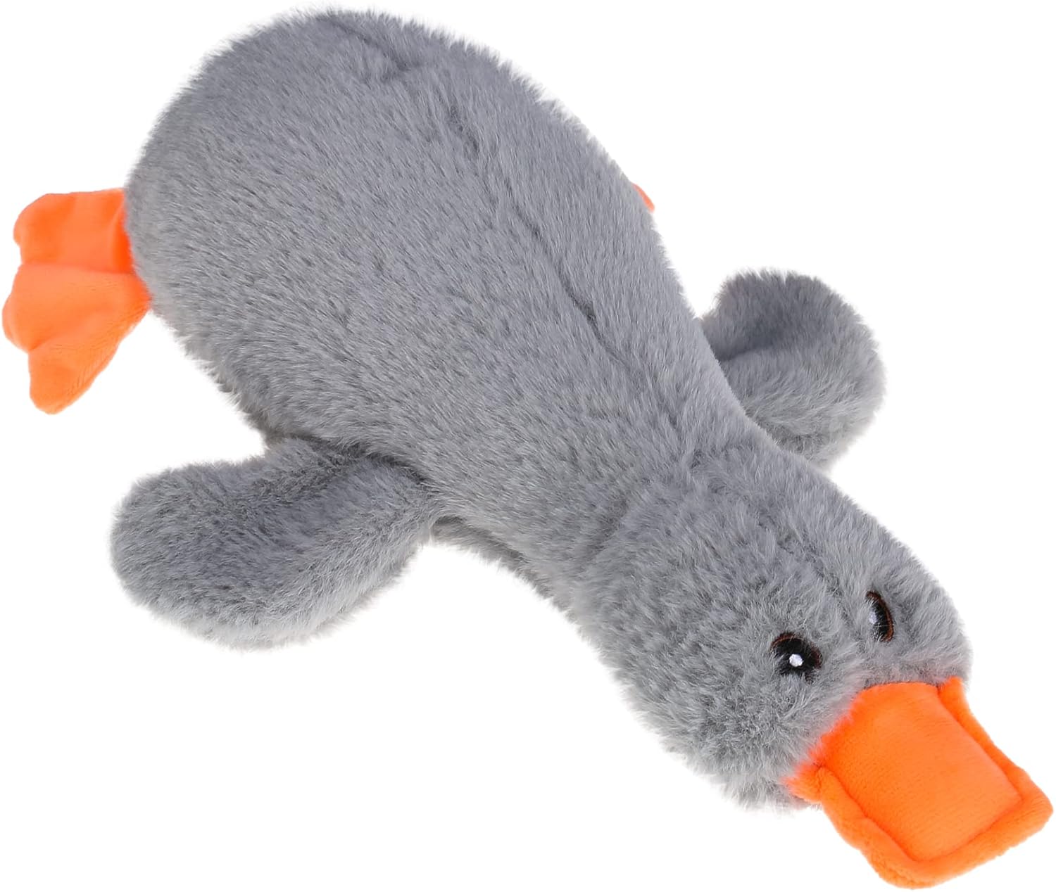 EXPAWLORER Juguete de peluche chirriante para perro, lindo pato de peluche suave, el mejor regalo de cumpleaños, juguetes interactivos para masticar