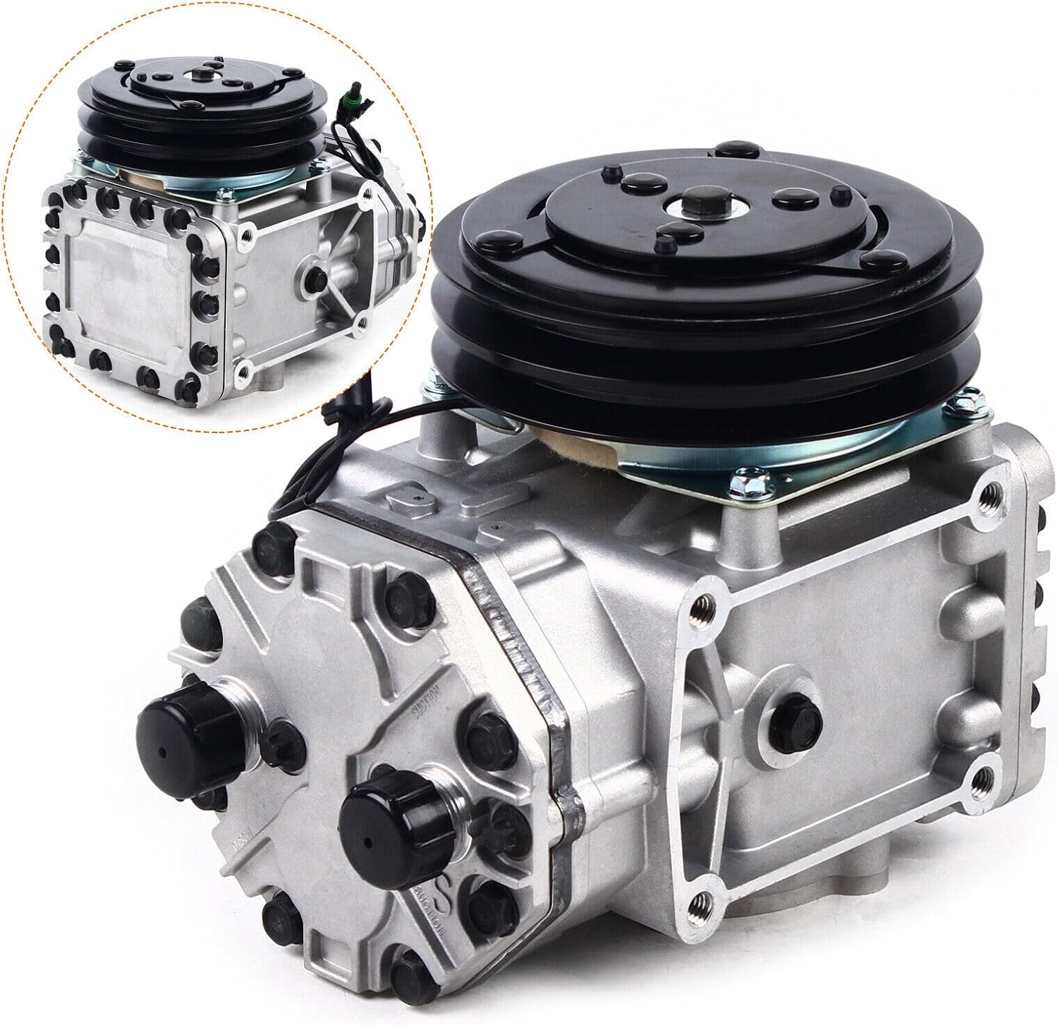 Compresor tipo AC de Nueva York, reemplaza a ET210L-25073C ER210L-21571C para Peterbilt para Kenworth con embrague de 2 ranuras
