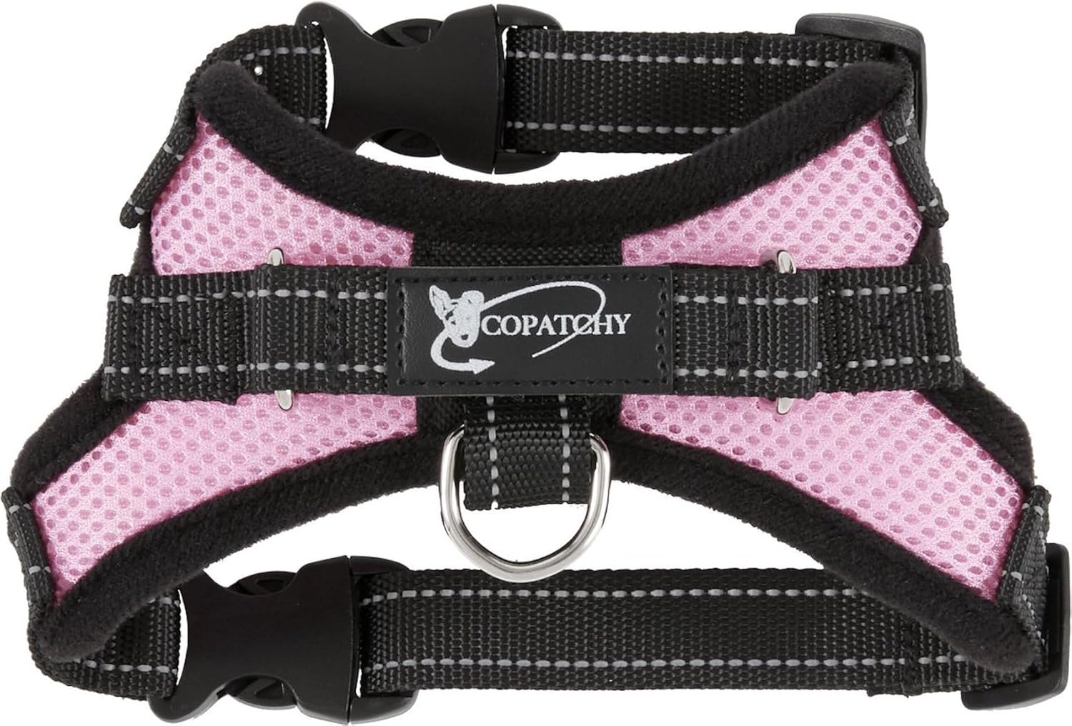 Copatchy – Arnés ajustable reflectante para perro con asa evita tirones, XS, Rosado
