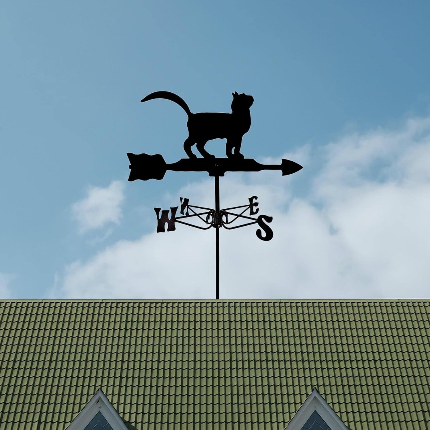KLKCMS Weathervane – Vane para montaje en techo de 29.5 in de alto, estaca artística, estilo clásico, adorno de dirección del viento para césped,