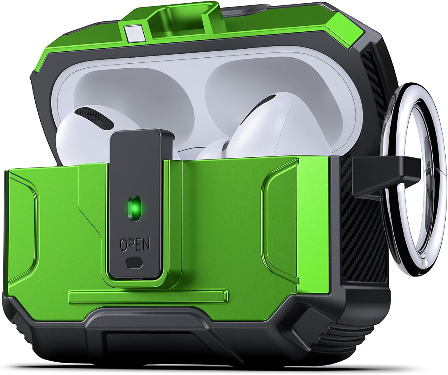 DASFOND Armor – Funda rígida para auriculares Airpods Pro, grado militar, protección completa, a prueba de golpes, soporte de carga inalámbrica con