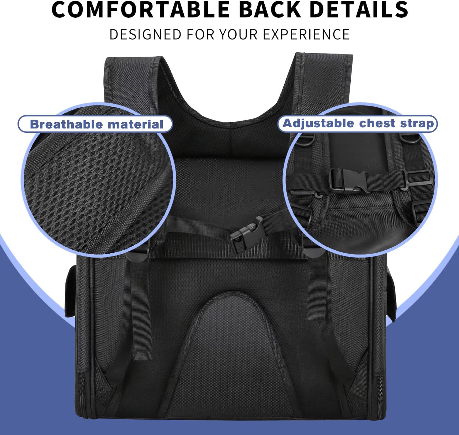 Mochila transportadora para gatos y perros, cachorros, con capacidad para hasta 18 libras, mochila para perros, mochilas para gatos para llevar