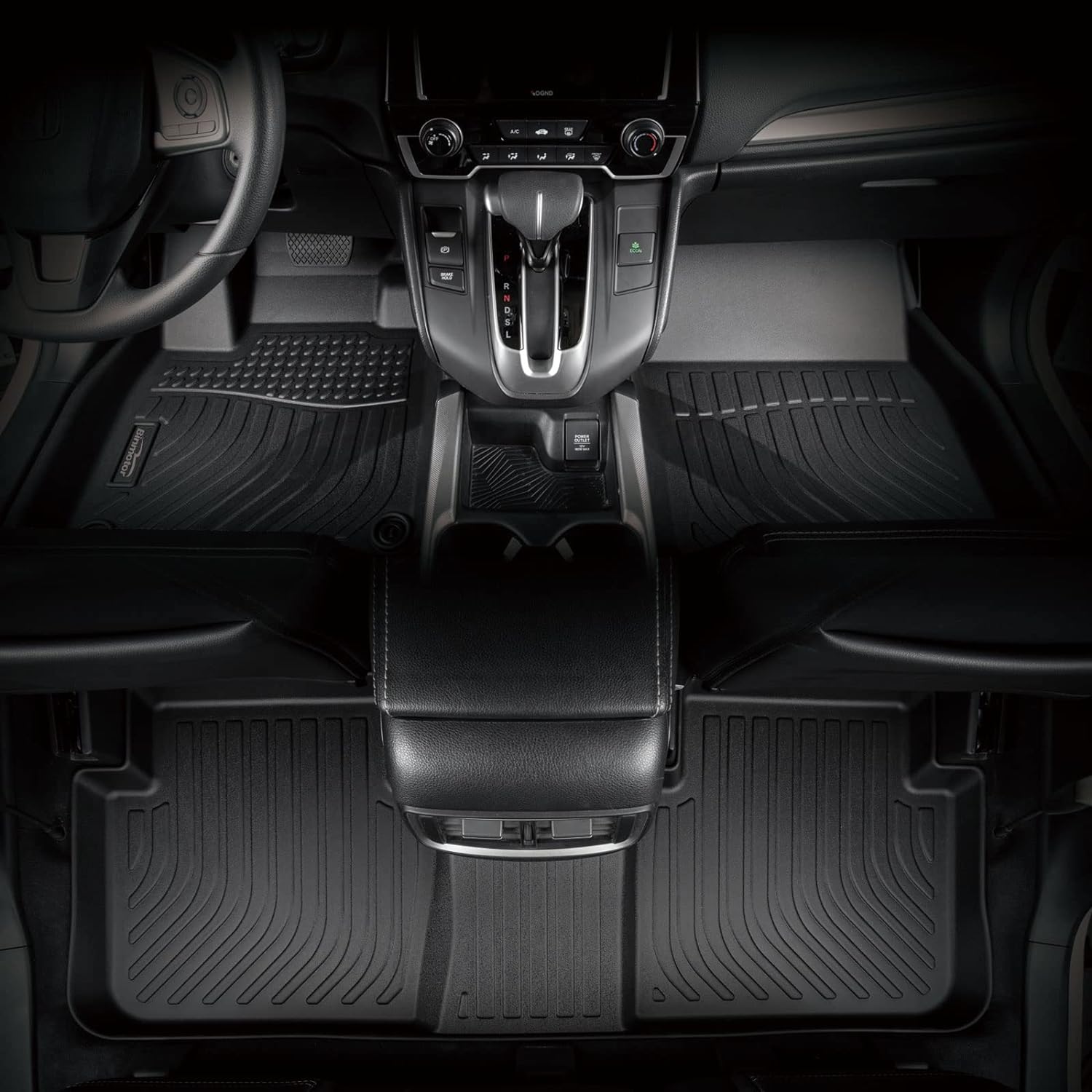 Binmotor -Alfombrillas TPE para Highlander 7 y 8 asientos 2014-2019, protección para todo tipo de clima, forros de piso de automóvil resistentes,