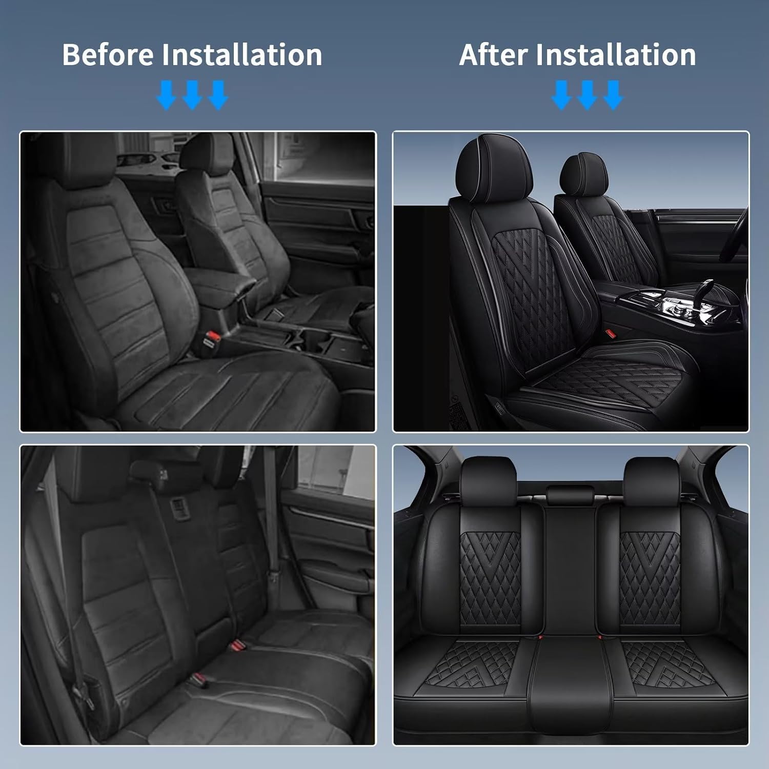 Juego completo de fundas de asiento de automóvil para Chevrolet Trailblazer 2021-2024, piel sintética para Chevy Trailblazer, cojín de asiento de 2