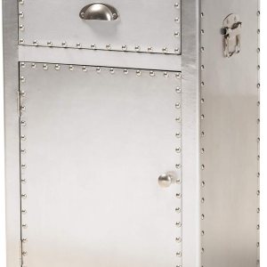 Baxton Studio Estanterías y gabinetes multiusos, plata Baxton Studio Estanterías y gabinetes multiusos, plata