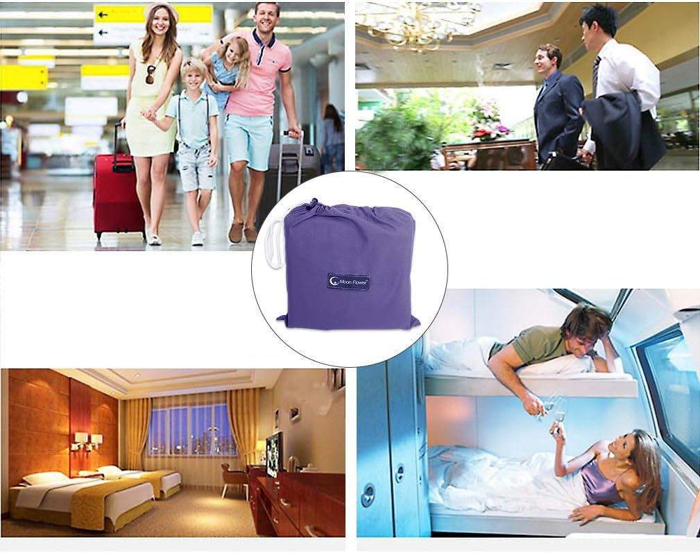Mayper Saco de dormir forro camping hoja de viaje ligero hotel hoja compacto bolsa de dormir camping albergues juveniles