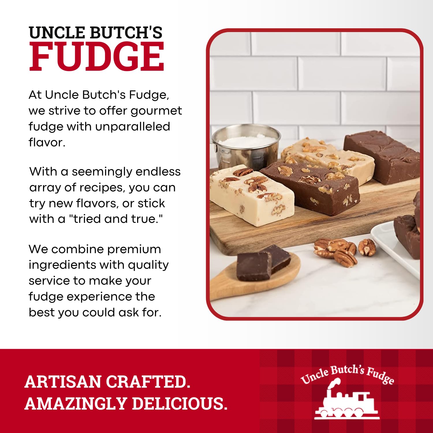 Uncle Butch’s Fudge – Caramelo de algodón de unicornio cremoso y suave – Delicioso y decadente dulce de azúcar hecho a mano (16 onzas)