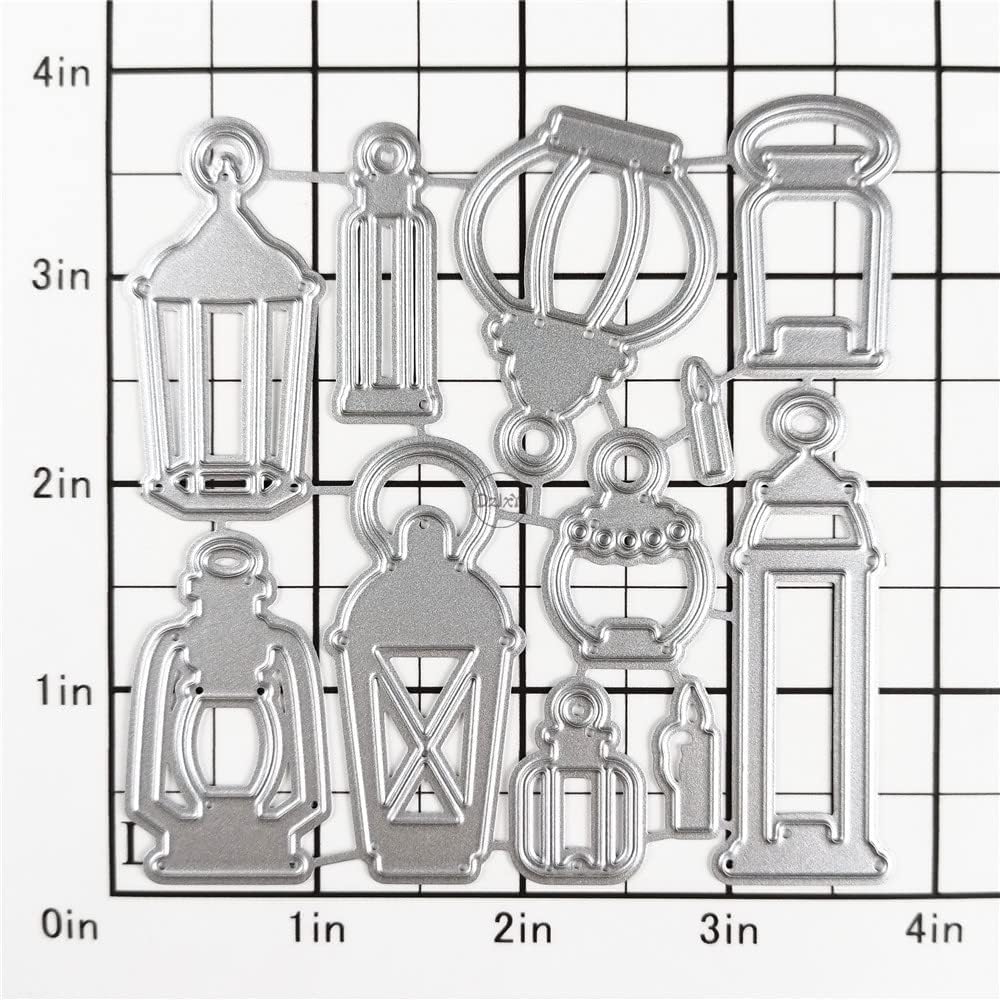 DzIxY Troqueles de corte de metal para lámpara retro para hacer tarjetas, juegos de troqueles de papel para grabar, álbum, plantillas para álbumes