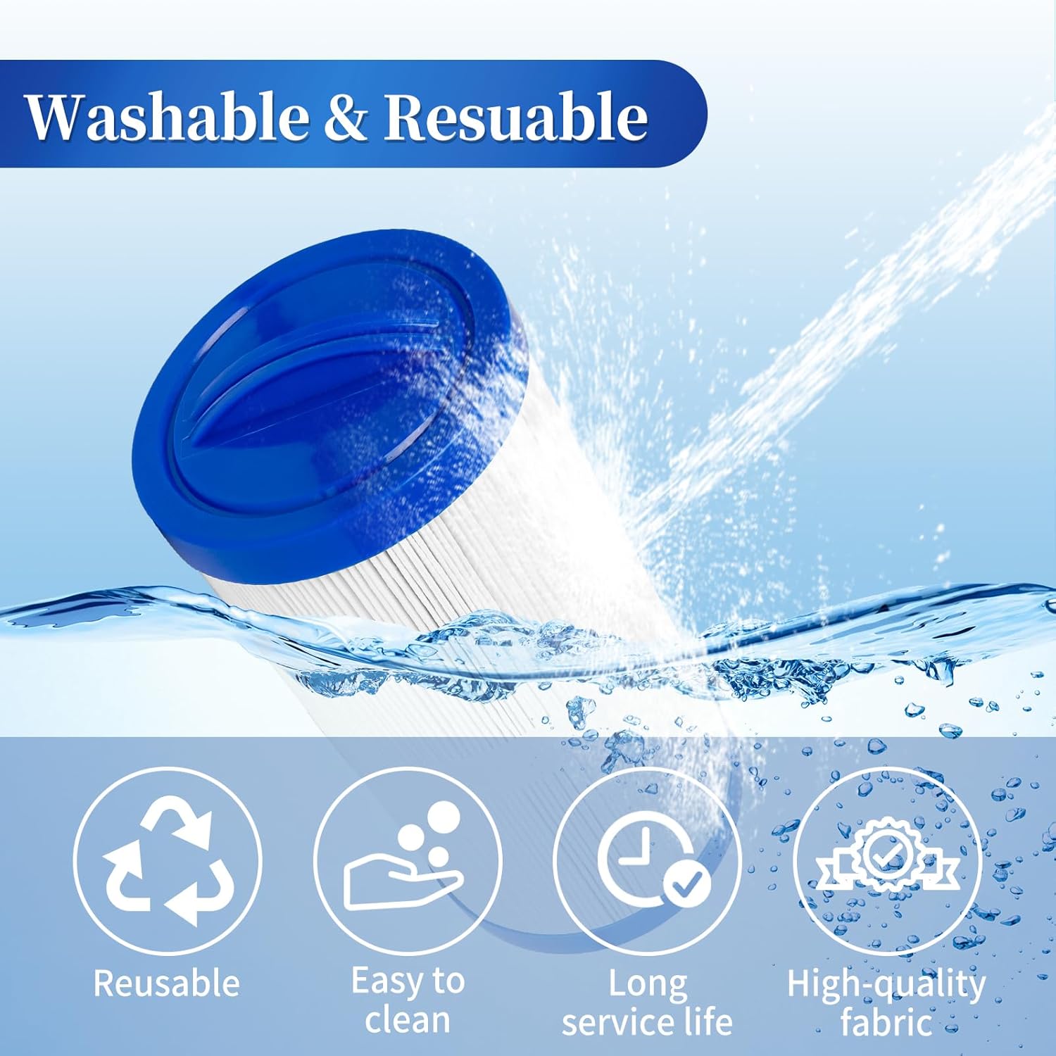 sawluv PWW35L – Cartucho de filtro para bañera de hidromasaje que reemplaza a Pleatco PWW35L, Unicel 4CH-935, Waterway 817-4035, Teleweir 35 SF,