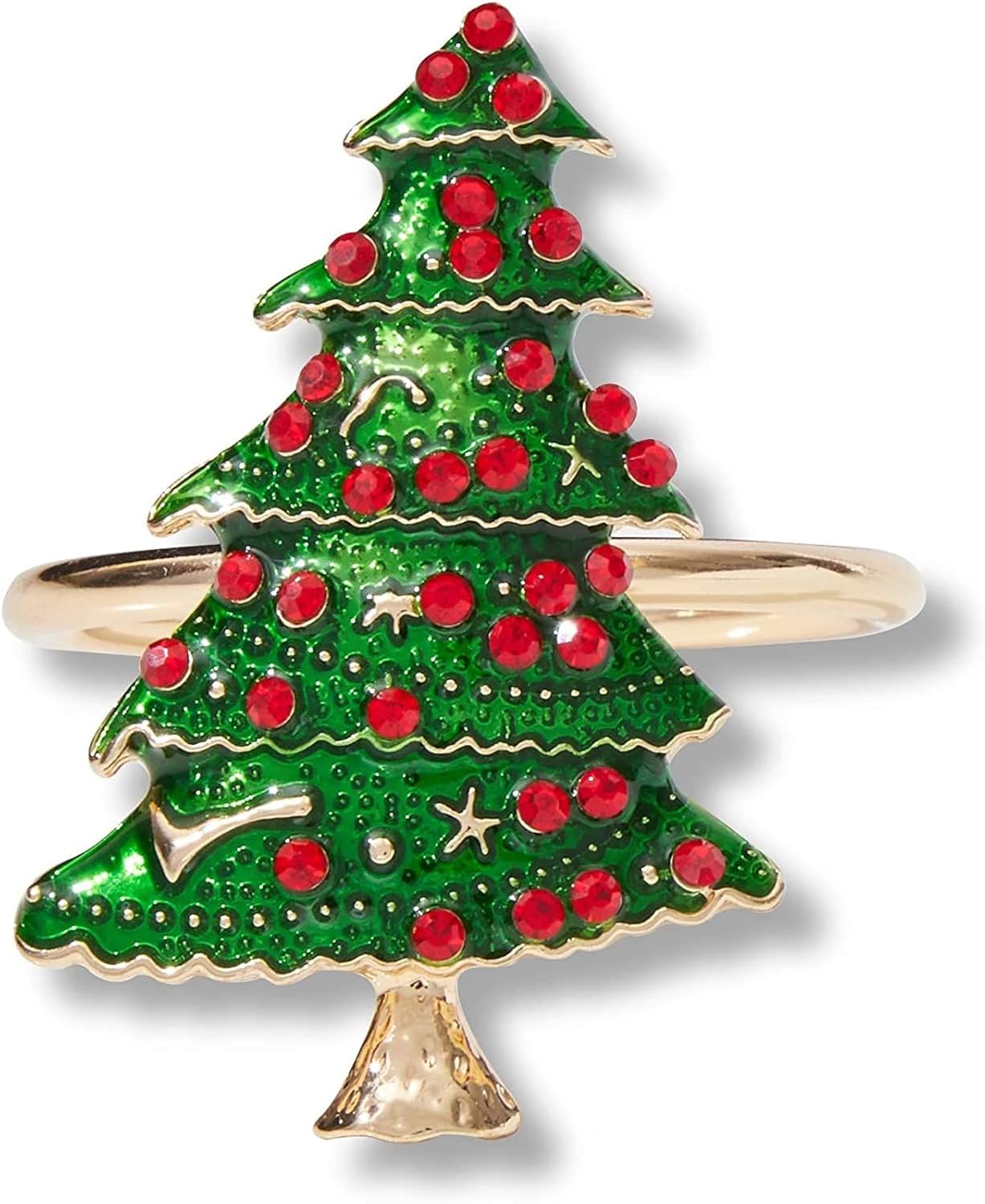 Farmlyn Creek Juego de servilleteros para árbol de Navidad, decoración del hogar (1 x 2 pulgadas, 6 unidades)