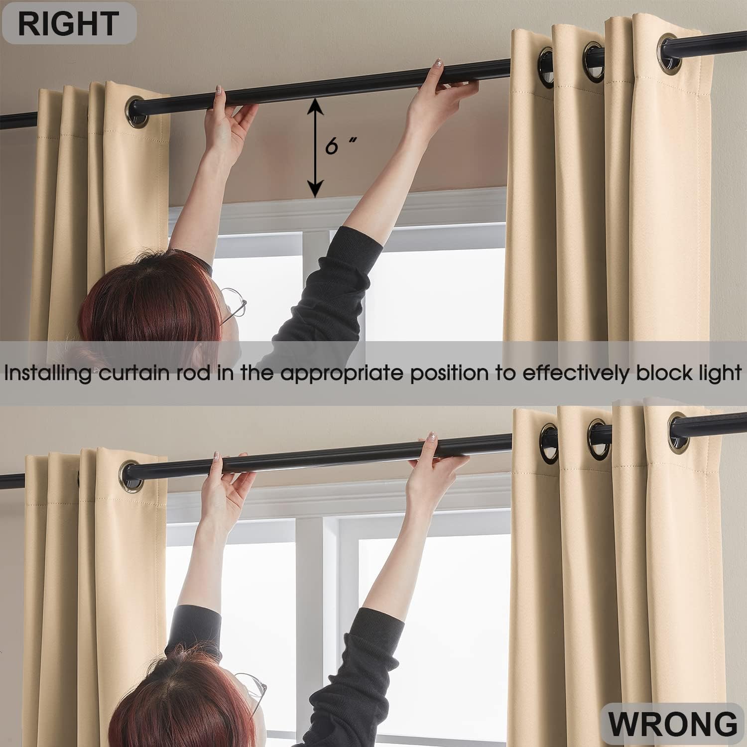 Rutterllow Cortinas 100% opacas, sombra completa de 84 pulgadas de largo, cortinas completas para sala de estar, cortinas con aislamiento térmico