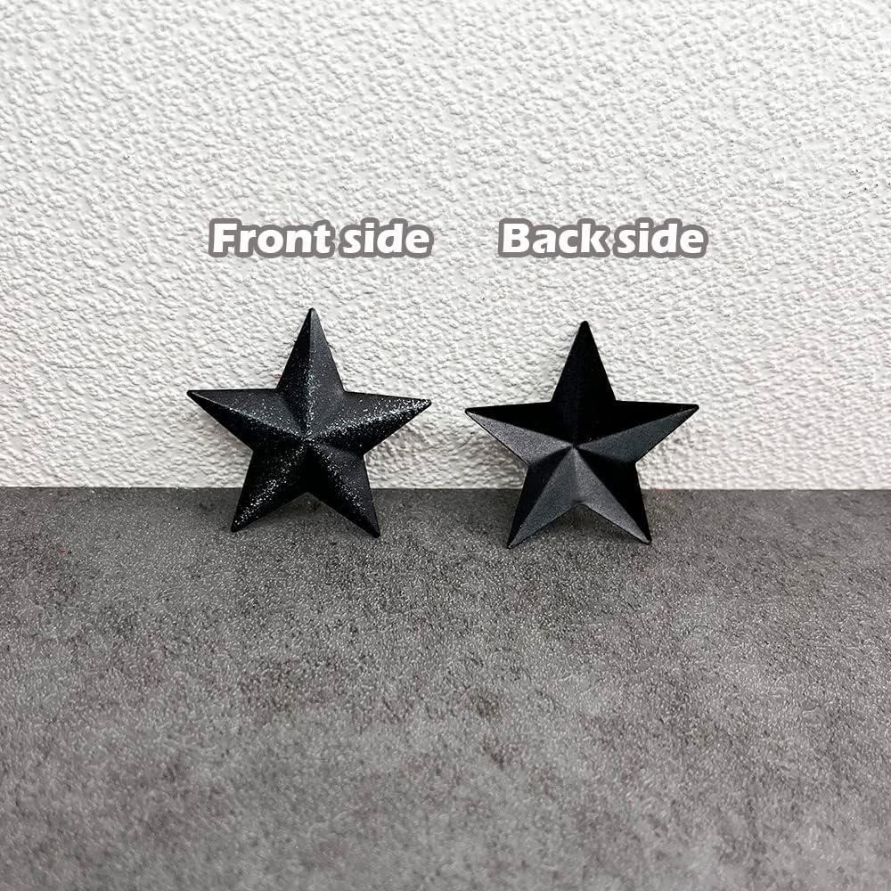 50 estrellas de metal de 1.5 pulgadas, estrella de granero para decoración del hogar, decoración de pared colgante para casa, arte de pared vintage