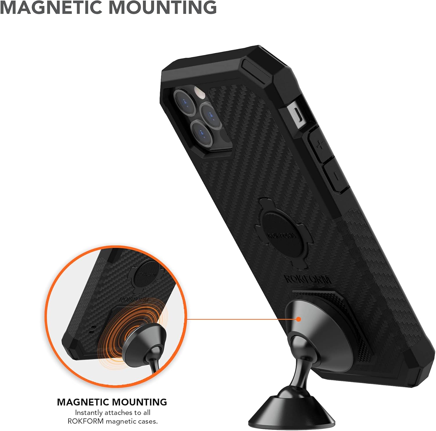 Rokform – Funda ultra resistente para Galaxy Note 20 + soporte giratorio para teléfono para automóvil, camión o camioneta