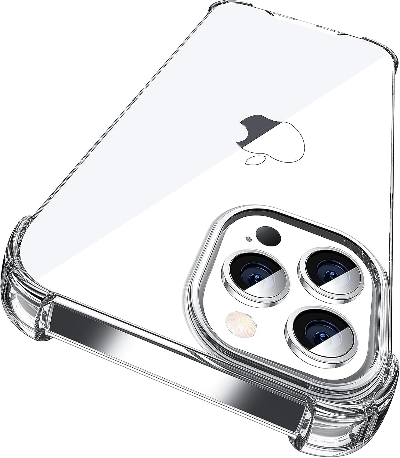 ORIbox Funda transparente para iPhone 14 Pro Max, con 4 esquinas de protección a prueba de golpes, iPhone 14 Pro Max transparente para mujeres,