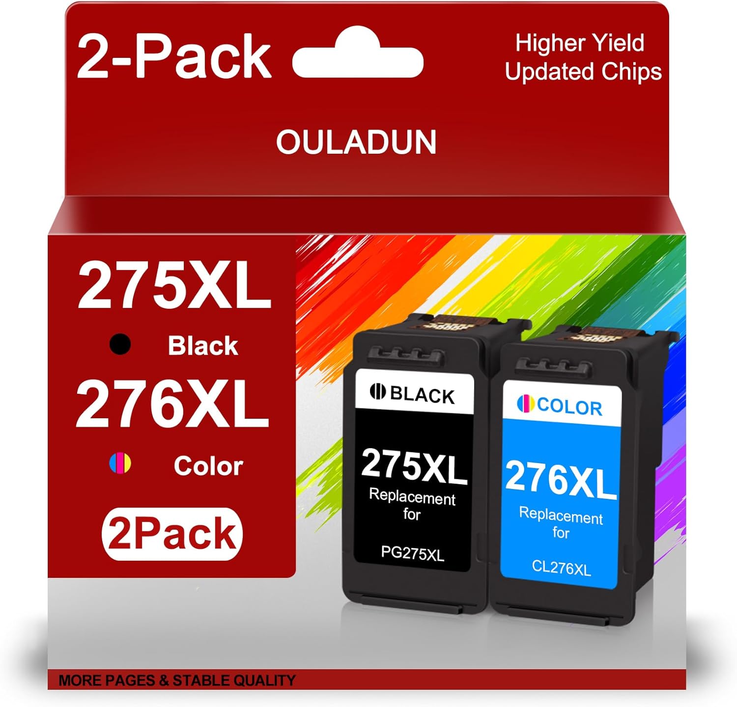 275 y 276 cartuchos de tinta de repuesto para impresoras Canon 275 y 276 XL PG-275XL CL-276XL para impresoras Canon PIXMA TS3520 TS3522 TS3500