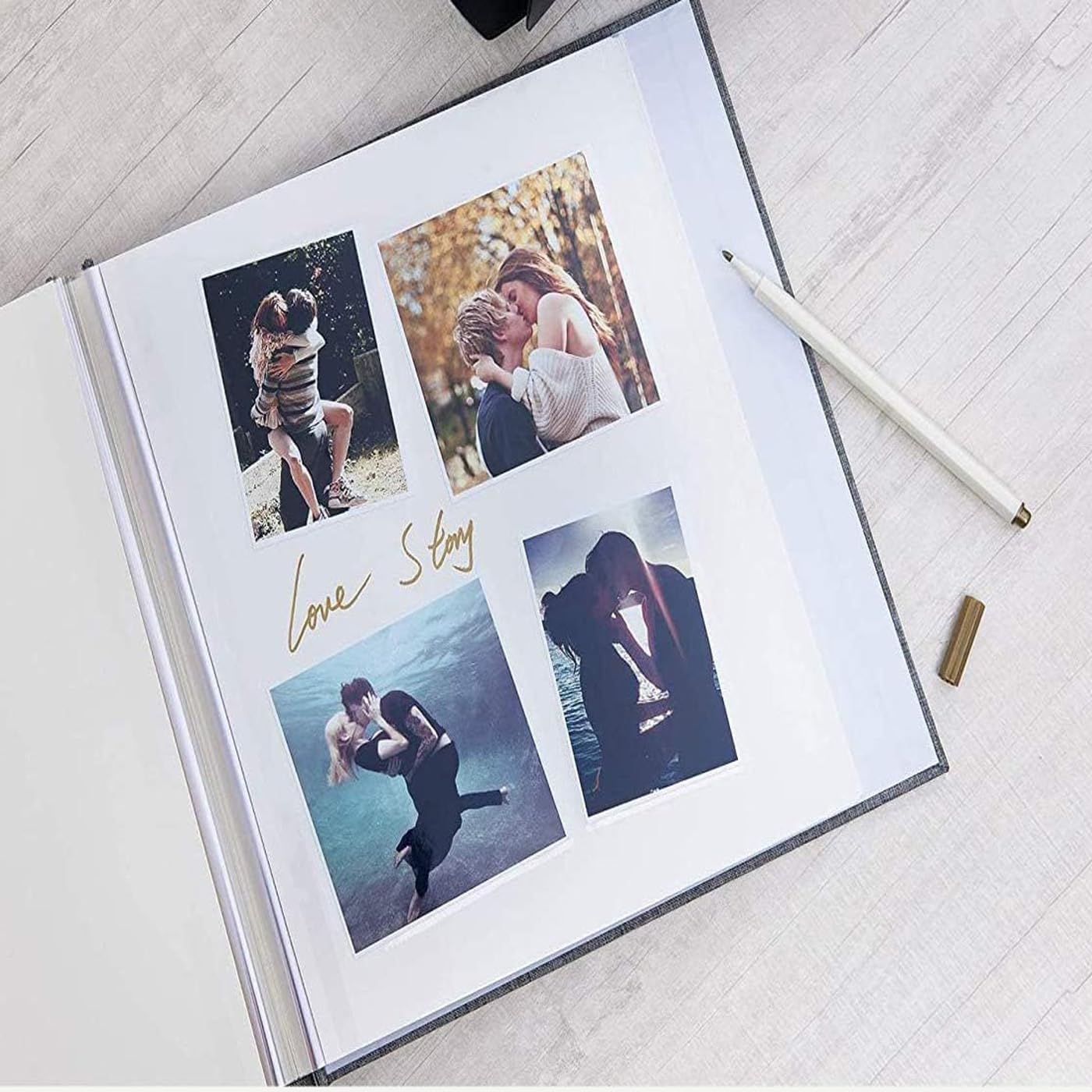 AIOR Álbum de fotos autoadhesivo para álbumes de recortes, 20 páginas para AIOR de 11 x 10.6 pulgadas, álbum de recortes, con 3 tornillos de