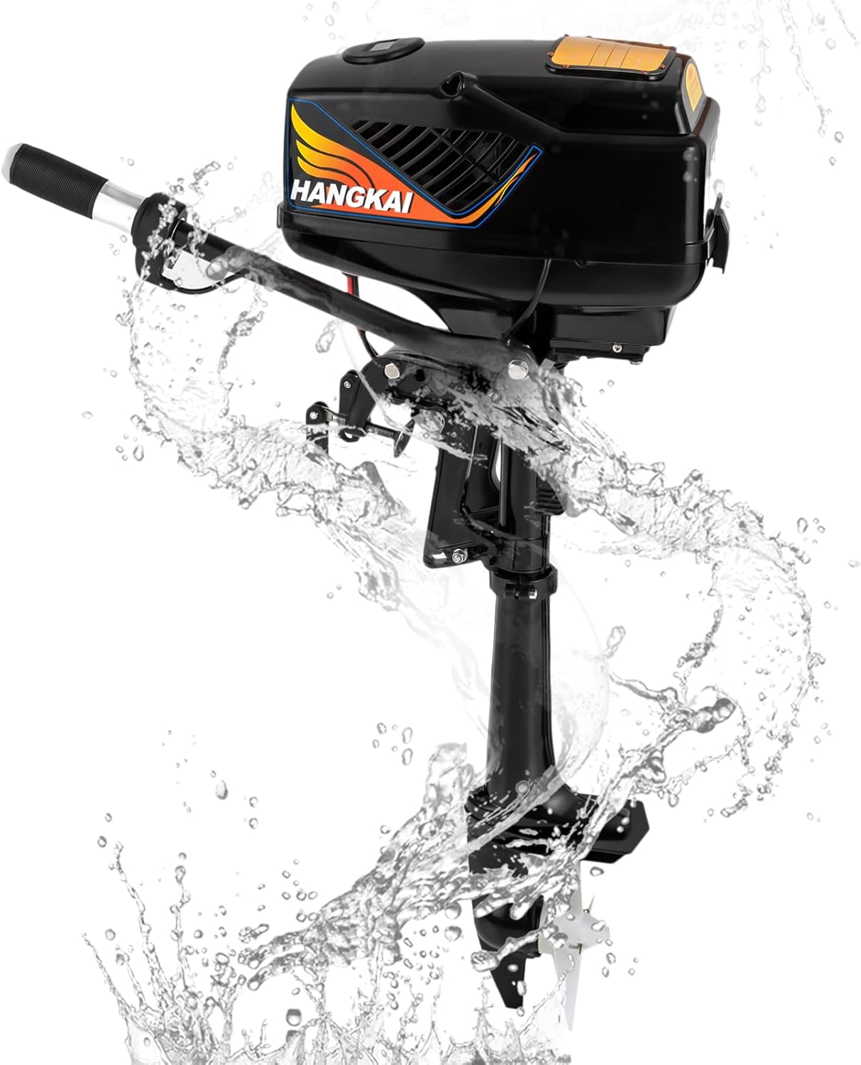 CNCEST Motor fuera de borda, motor de arrastre eléctrico 5HP con motor de cobre puro sin escobillas, motor de barco de 48V1200W para kayak, barcos