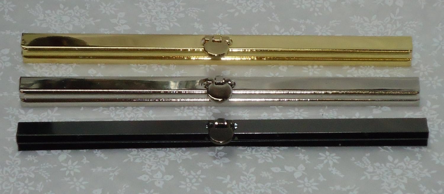 Pam Damour Cierre de Cartera Hardware 7 12″, Color Plata
