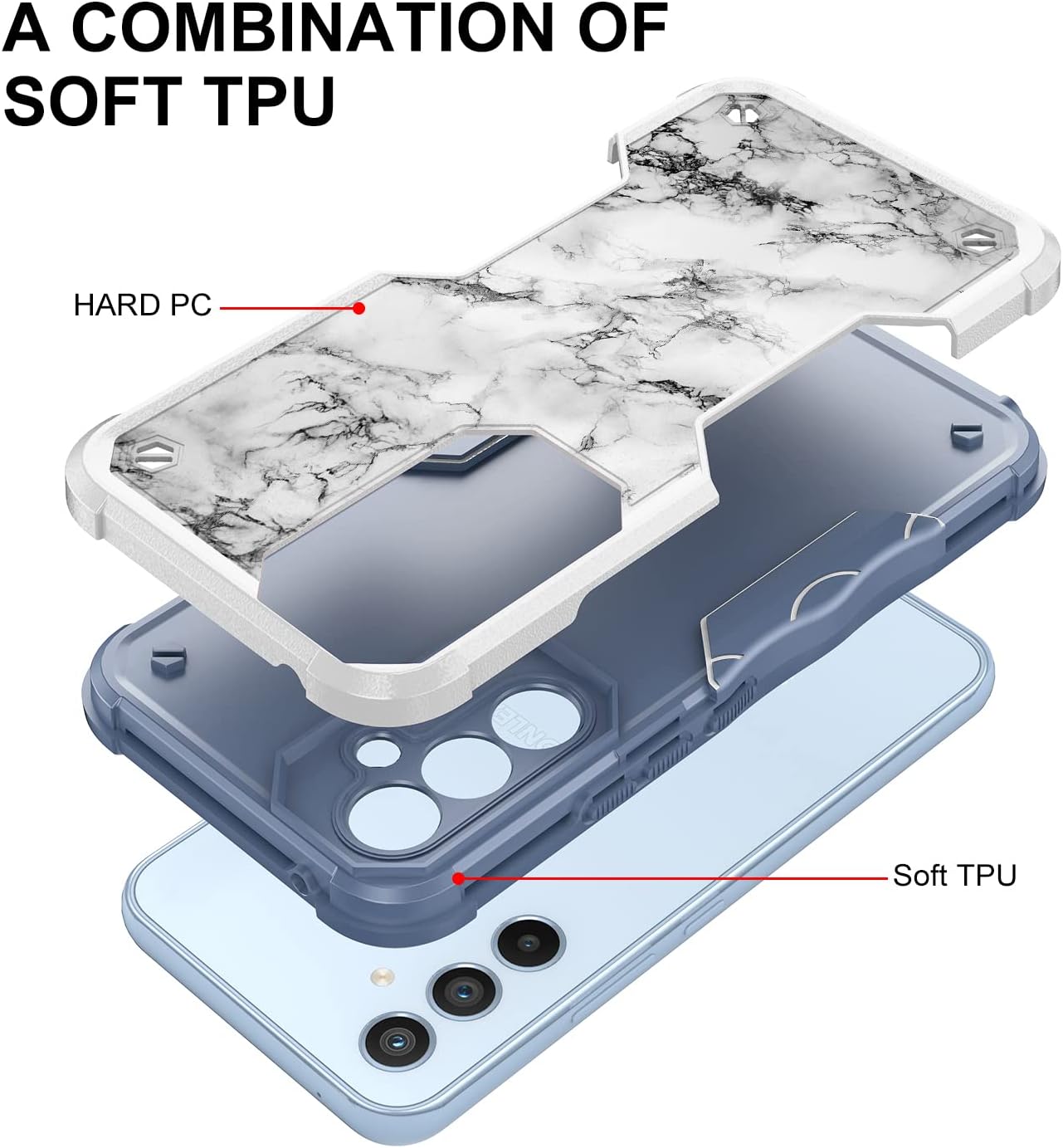 Rosebono Funda compatible con Samsung Galaxy S23 Ultra, diseño gráfico híbrido de doble capa, resistente protección para Samsung Galaxy S23 Ultra