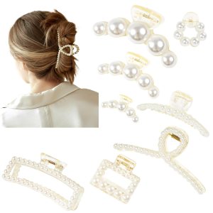 8 pinzas para el cabello de perlas para mujeres, pinzas de pasador de pelo de perlas para cabello grueso y fino, accesorios para el cabello de 8 pinzas para el cabello de perlas para mujeres, pinzas de pasador de pelo de perlas para cabello grueso y fino, accesorios para el cabello de