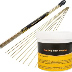 BLUEFIRE 40 varillas de soldadura de latón desnudo de 12 libra, fácil flujo, varillas redondas sólidas, diámetro 116 pulgadas x longitud 14 BLUEFIRE 40 varillas de soldadura de latón desnudo de 12 libra, fácil flujo, varillas redondas sólidas, diámetro 116 pulgadas x longitud 14